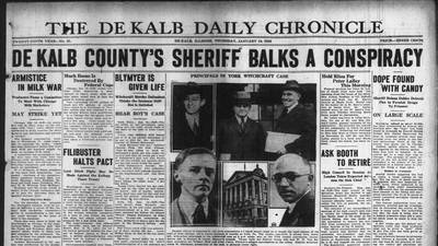 “DeKalb County’s Sheriff Balks a Conspiracy” and more history on our Jan. 10 covers through our 175 years