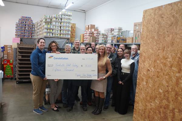Constellation presents $15,000 donation to Rochelle Christian Food Pantry amid high need