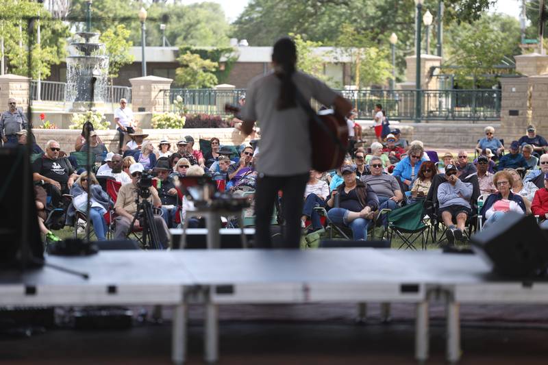 Musical lovers pack the lawn at Bicentennial park for the 6th Annual Joliet Blues Festival on Saturday, Aug. 10, 2024.