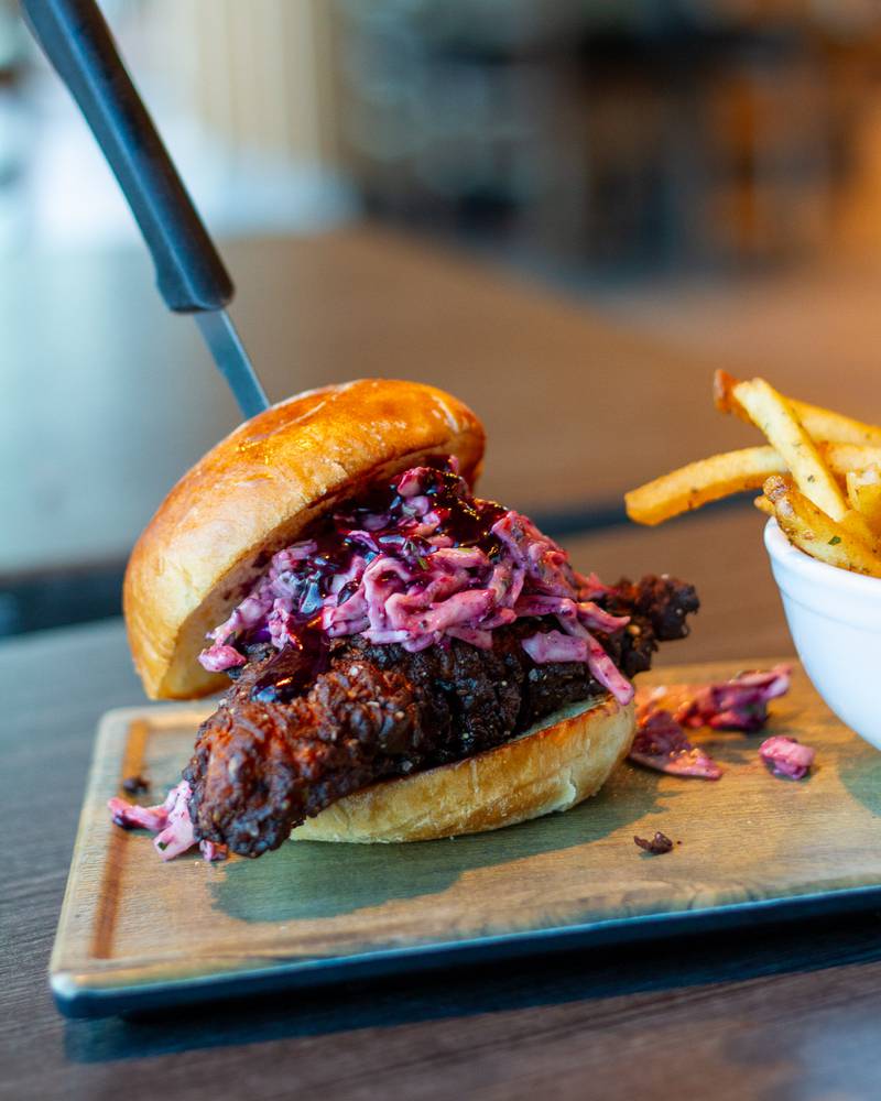 The Feathered Fork, a new chicken and seafood restaurant, recently opened in Crest Hill. Pictured is The Feathered Fork's chicken sandwich.