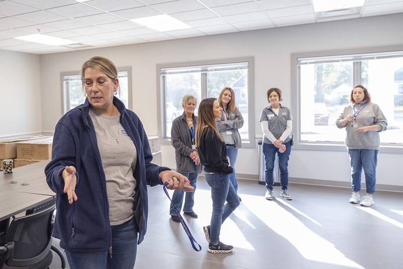 Whiteside County Health Department CEO Cheryl Lee introduces an EOC Center Saturday, Nov. 2, 2024, during an open house at the facility. The center will be used for training, as a board room and an area for care and planning during special circumstances.
