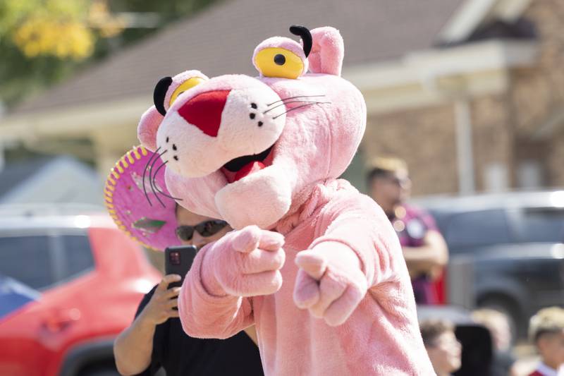 The iconic Pink Panther makes a rare appearance Saturday, Sept. 14, 2024, at the 71st annual Fiesta Days parade in Sterling/Rock Falls.