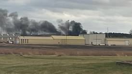 Semi tractor trailer a total loss from fire on Interstate 80 near Spring Valley