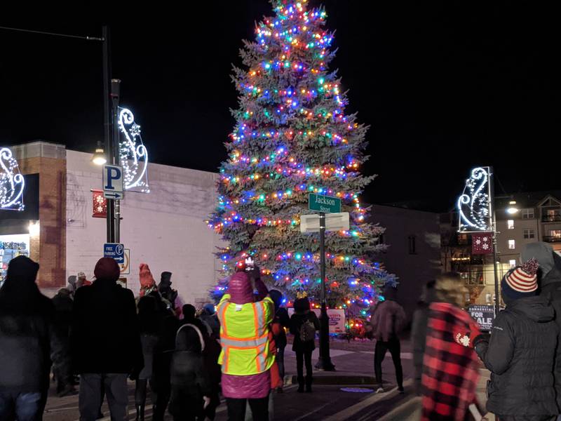 A Christmas tree lighting ceremony was part of the activities at the Oswego Christmas Walk in downtown Oswego on Dec. 6.