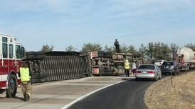 Photos: Semi rolls over at Interstates 39, 80 interchange in La Salle