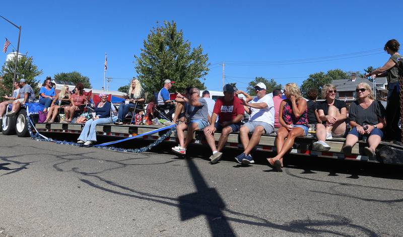The Princeton High School class of 1993 rides on a float during the 52nd annual Homestead Festival parade on Saturday, Sept. 9, 2023 in Princeton.