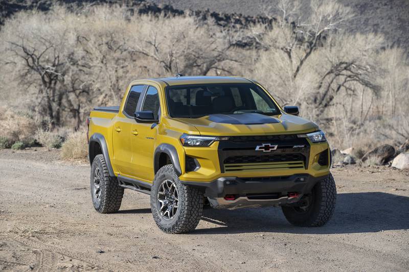 The 2023 Colorado ZR2 in Nitro Yellow looks and behaves like an off-road warrior.
