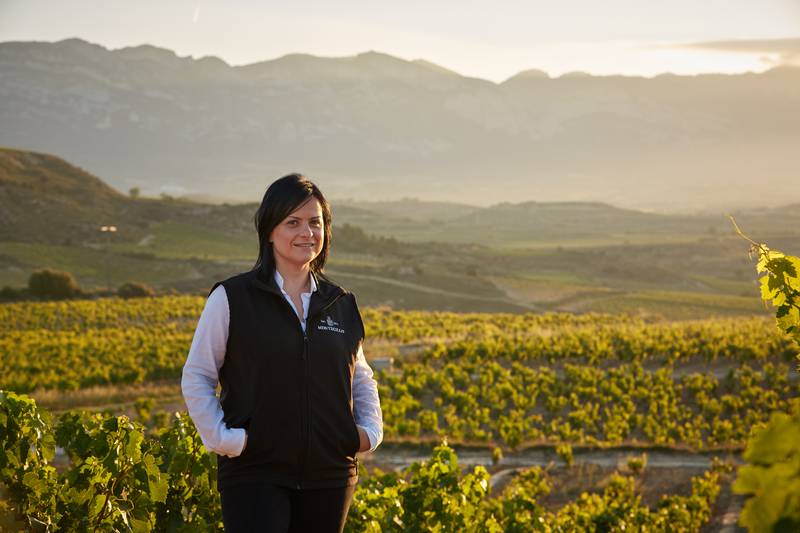 Montecillo winemaker Mercedes García Rupérez visits vineyards in the Rioja region of Spain.