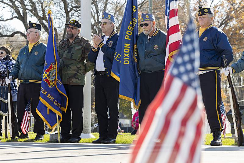 Honor guard members are seen Saturday, Nov. 11, 2022 during a Veterans Day ceremony in Dixon.