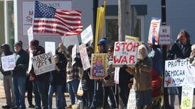 Photos: Over 100 gather for 'No Kings' rally in Princeton