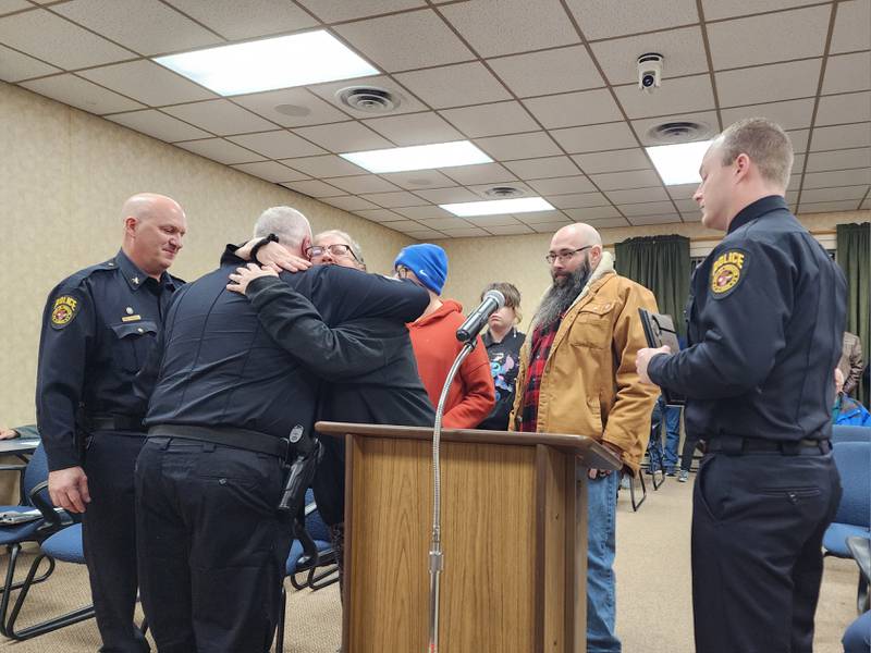 A year after a fire threatened the lives of apartment building residents in Princeton, an affected family was present during Monday’s City Council to personally thank a pair of officers for their life-saving efforts.