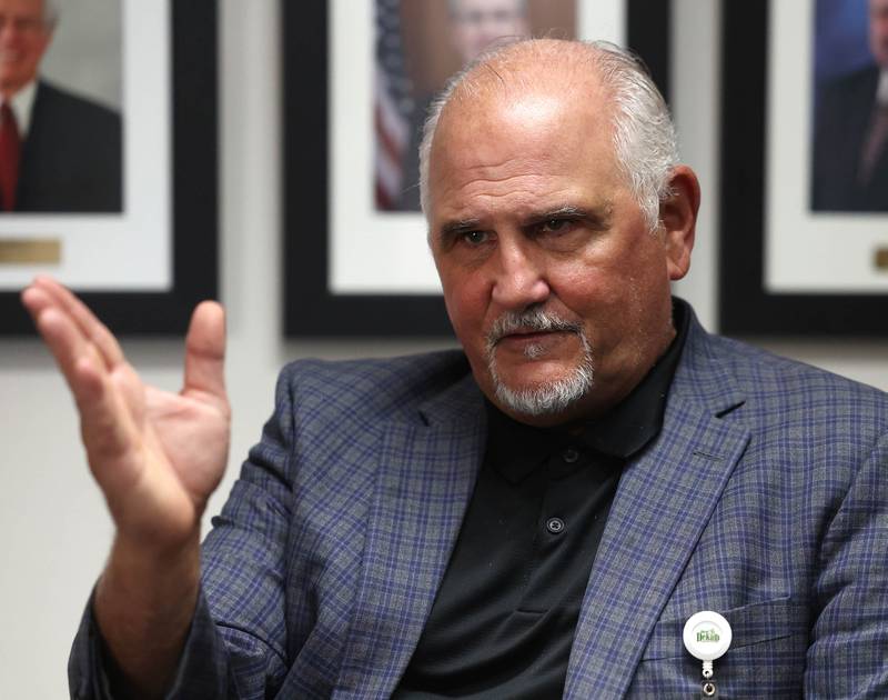 Bradley Hoey talks Tuesday, Aug. 19, 2025, about how it has gone since he was first sworn into office as DeKalb City Clerk nearly 100 days ago.
