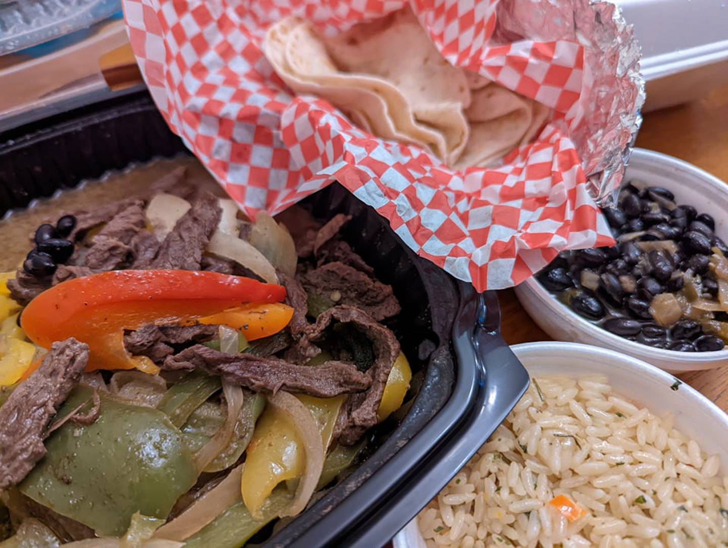 The Tex-Mex steak fajita meal on flour tortilla from Skooter's RoadHouse in Shorewood was enough for two meals. The portions were that generous.