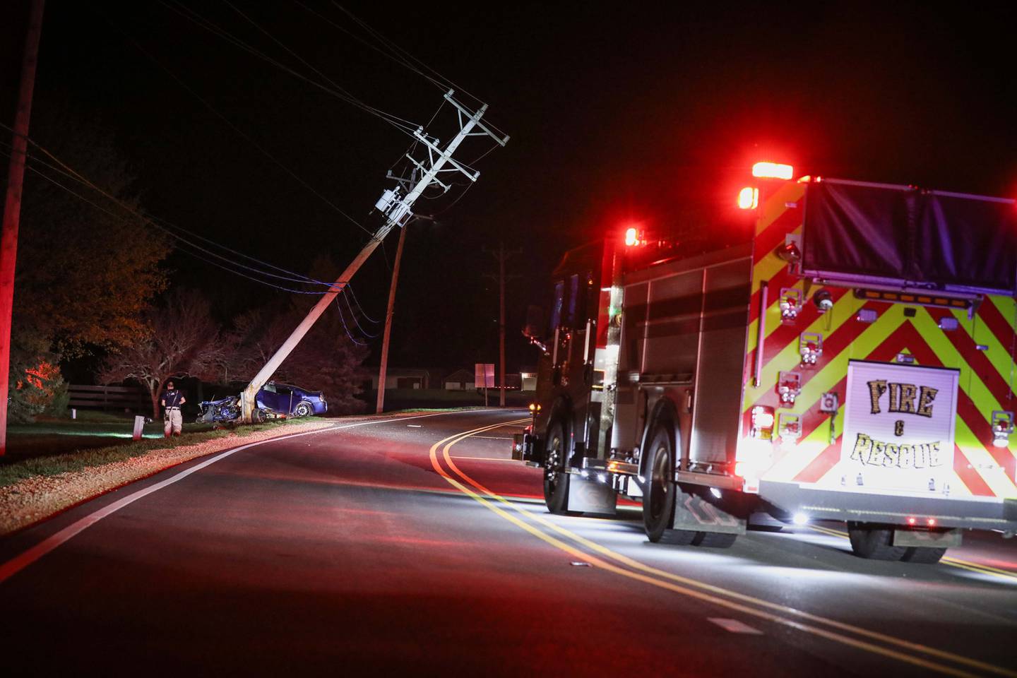 The Harvard Fire Protection District responded to a crash after a driver suffered life-threatening injuries from crashing into a utility pole Thursday, April 24 near Harvard.