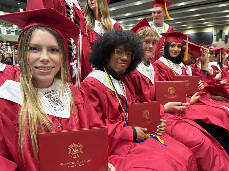 Glenbard East High School held its graduation ceremony on Tuesday, May 20, 2025 at the College of DuPage in Glen Ellyn.