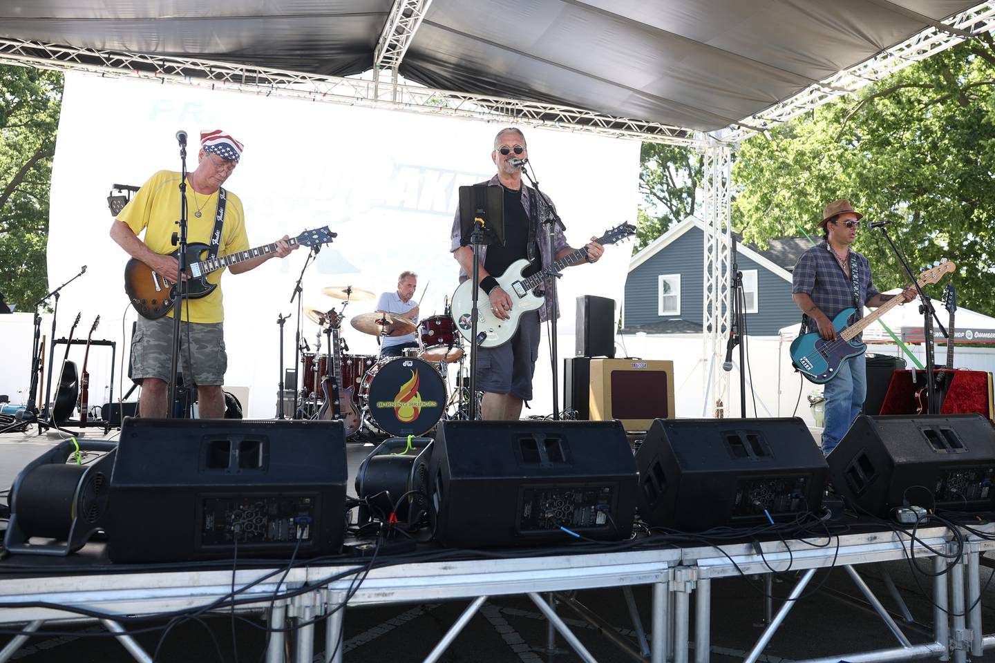 A band performs at Plainfield Fest on Saturday June 29, 2024.