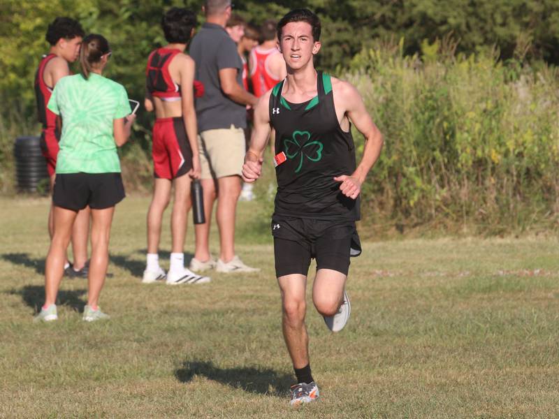 Seneca's Brady Fort, races during the Ottawa Nautical Mile Relay on Tuesday, Sept. 2, 2025 at Catlin Park in Ottawa.