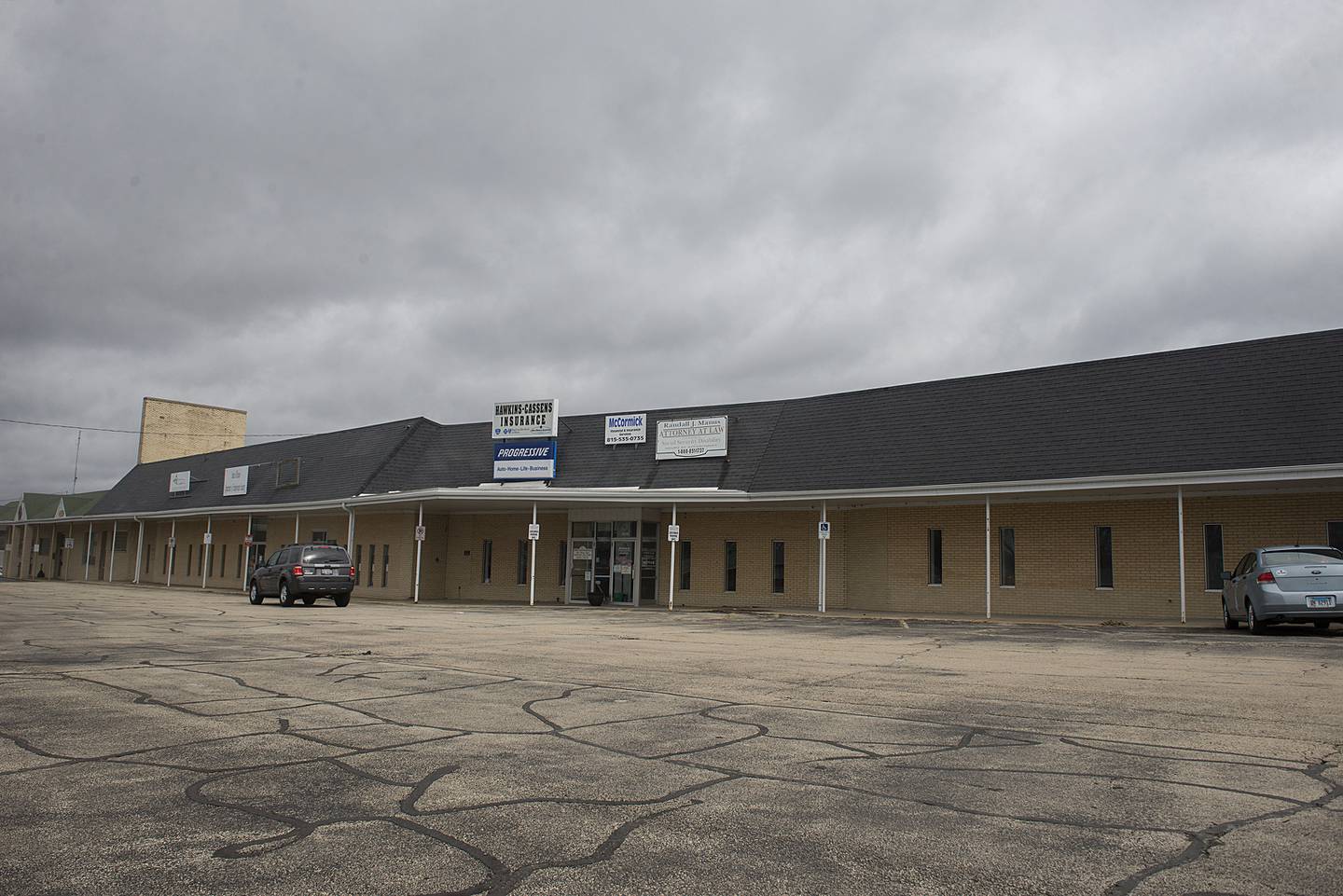 The 41,000-sqaure-foot Lee Wayne Plaza, just west of Paone’s Blackhawk Lanes, has roughly 35,000 square feet ready to rent, in 200- to 15,000-square-foot spaces.