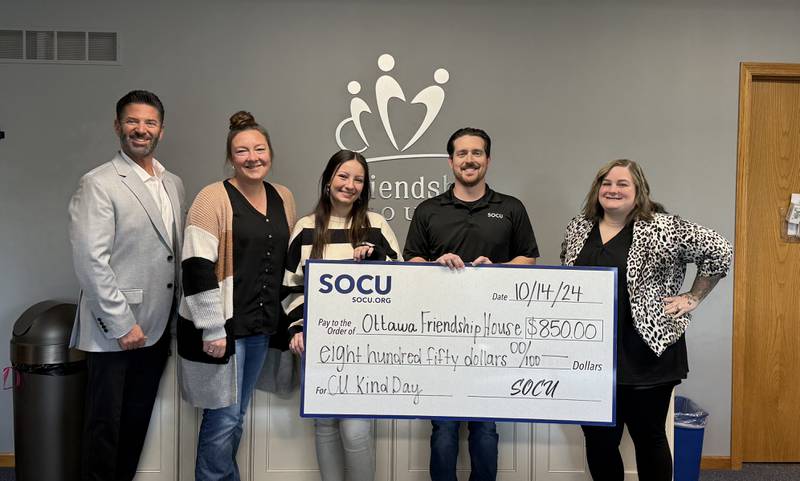 SOCU made donated Wednesday to Ottawa Friendship House for its mission of supporting individuals with intellectual and developmental disabilities.