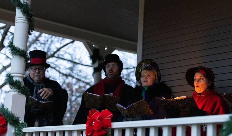 The Canturbury Carollers sing Christmas carols during a Merry & Bright Victorian Christmas at the Downers Grove Museum on Saturday, Dec. 14, 2024.