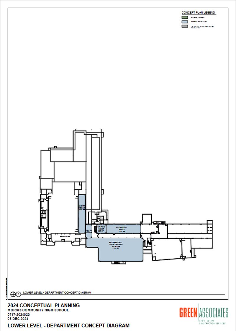 This is the floor plan for the building's basement.