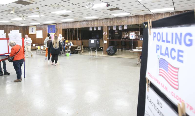 Voters cast their ballots on Tuesday, Nov. 5, 2024 at the American Legion in La Salle.