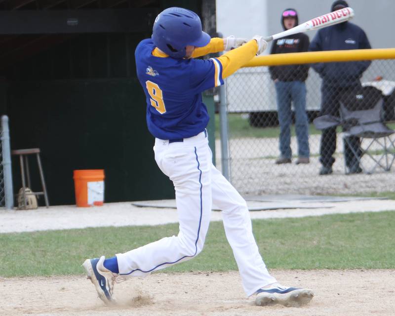Aurora Christian's  Dominic Klimpke looks for a hit against Sandwich on Tuesday, April 1, 2025 in Sandwich.