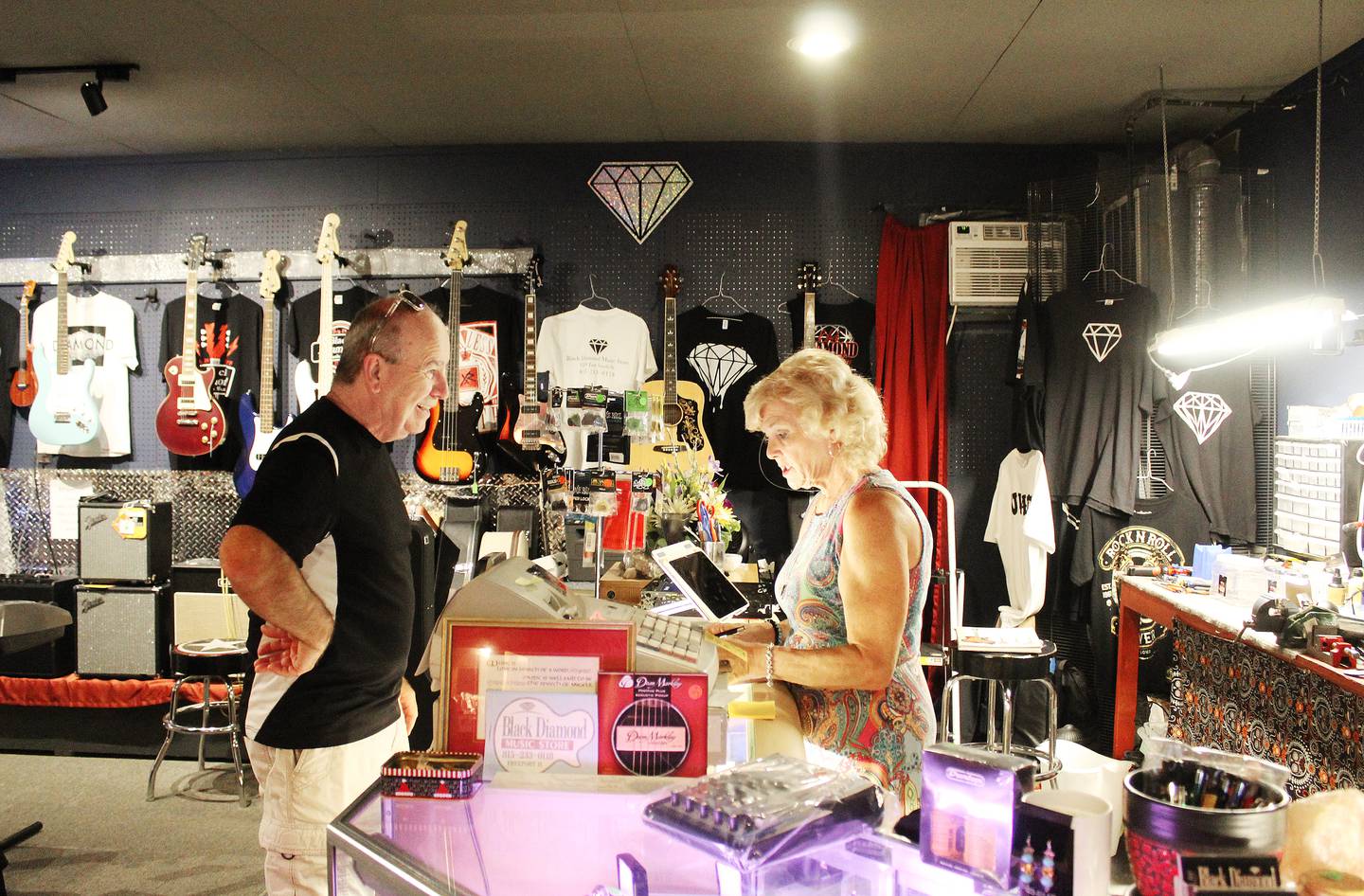 Taking the time to get to know the customers who walk through the front door makes Black Diamond Music Store in Freeport a “chill spot,” owner Debra Green said, and she’s seen how building relationships with customers can make a difference. "We are very personal. "We wait on you. I hand write my receipts. We talk while we're doing it. I'll ask them, 'What's your name, what do you play?' We give you pretty personal attention, and people come back for that."