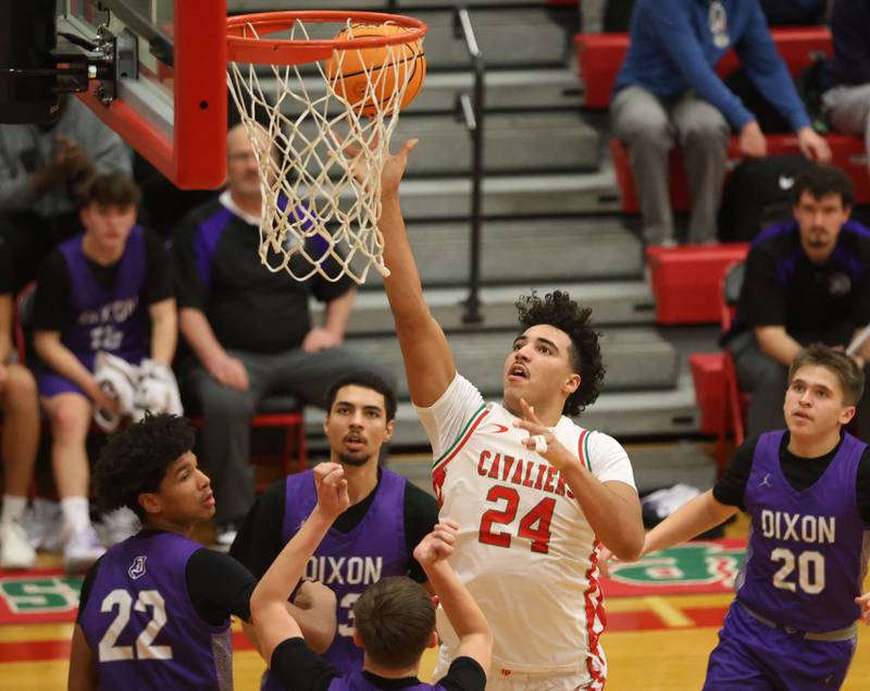 L-P's Marion Persich drives to the hoop against Dixon on Tuesday, Jan. 20, 2026 in Sellett Gymnasium at L-P High School.