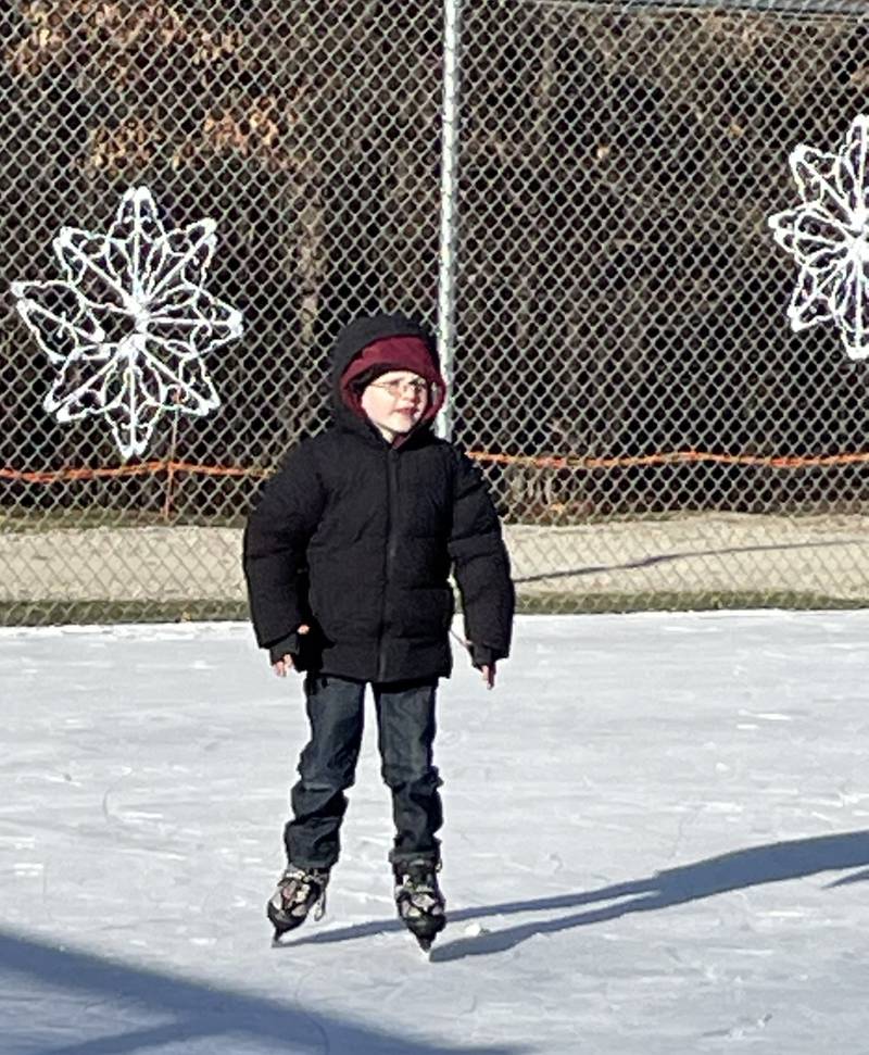 Riley Morse ice skates during BEST School's trip to Echo Bluff Park in Spring Valley.
