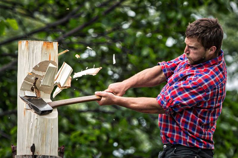 The Timberworks Lumberjack Show will perform three shows at Flannel Fest this October, featuring log rolling, axe throwing, hot sawing and speed chopping. The event is a new one being put on by the Crystal Lake Park District this year.
