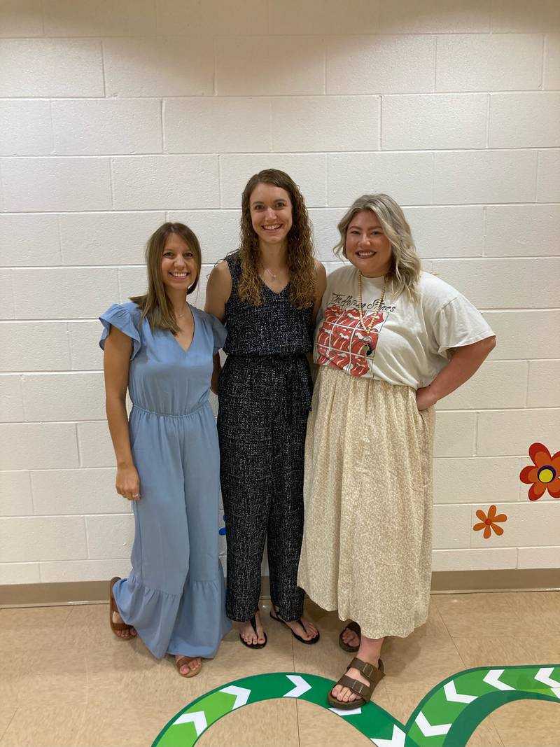 The second grade team of Ashley Bush, Amy Bell and Taylor Kimble at Putnam County Primary School were excited to welcome their new students on the first day of school.