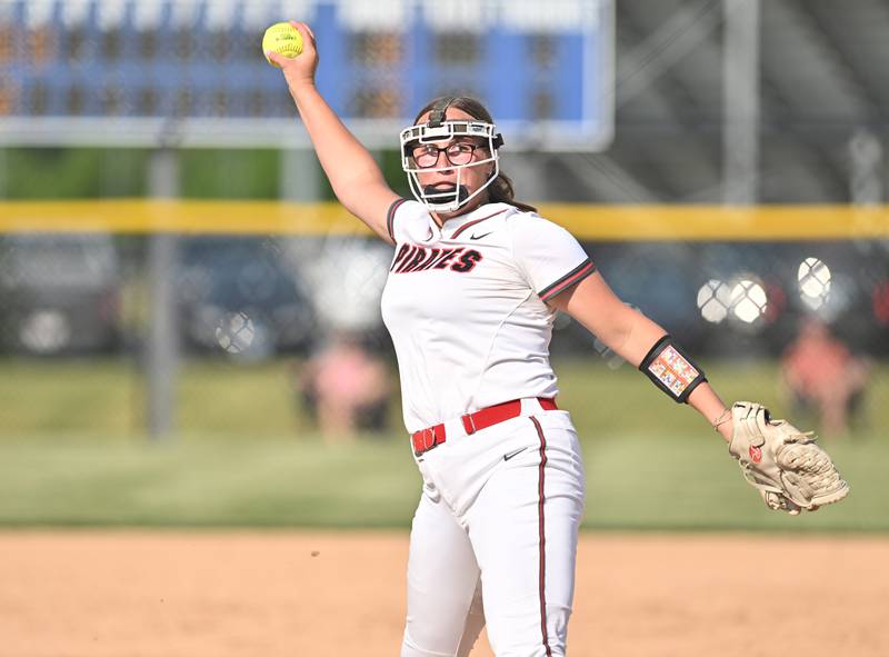 Ottawa's McKendzie Oslanzi in action during the Lemont Class 3A Sectional Final game against Lemont on Friday, June. 02, 2023, at Lemont.