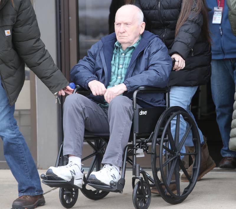 Chester Weger exits the La Salle County Government Complex on Wednesday, Jan. 10, 2024 in Ottawa. A new hearing has been set for Wednesday,  April 10. The 62-year conviction of Chester Weger could be overturned in the death of one of three women in the 1960 Starved Rock State Park Murders.