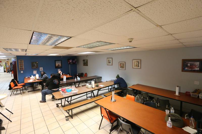 A view of the cafeteria at the Illinois Valley Public Action To Deliver Shelter (PADS) on Wednesday, Feb. 1, 2023 in Ottawa.