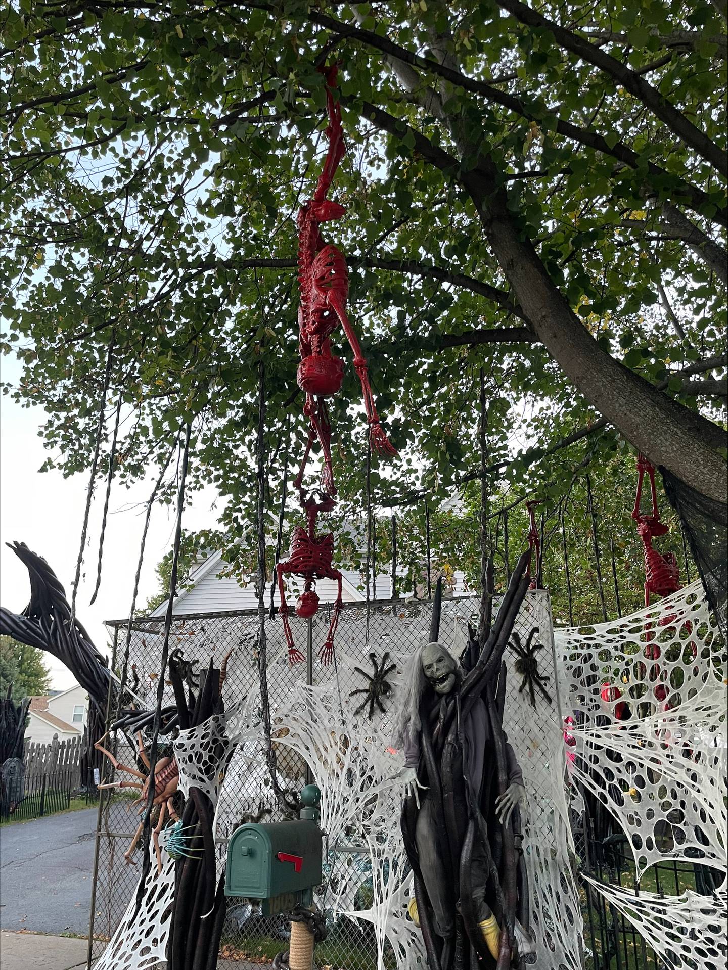 Dave and Audrey Appel's home at1806 Whispering Oaks Court, Plainfield. is back with its scary Halloween display, retaining many of the "Stranger Things" themes from 2022 and with some extra ghoulishness.