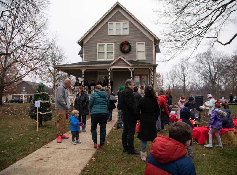 Attendees gathered on the front lawn of the 1892 Blodgett House during the Downers Grove Museum’s Merry & Bright: A Victorian Christmas event on Saturday, Dec. 10, 2022.