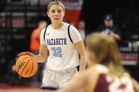 Nazareth senior Stella Sakalas is the 2025-2026 Suburban Life Girls Basketball Player of the Year