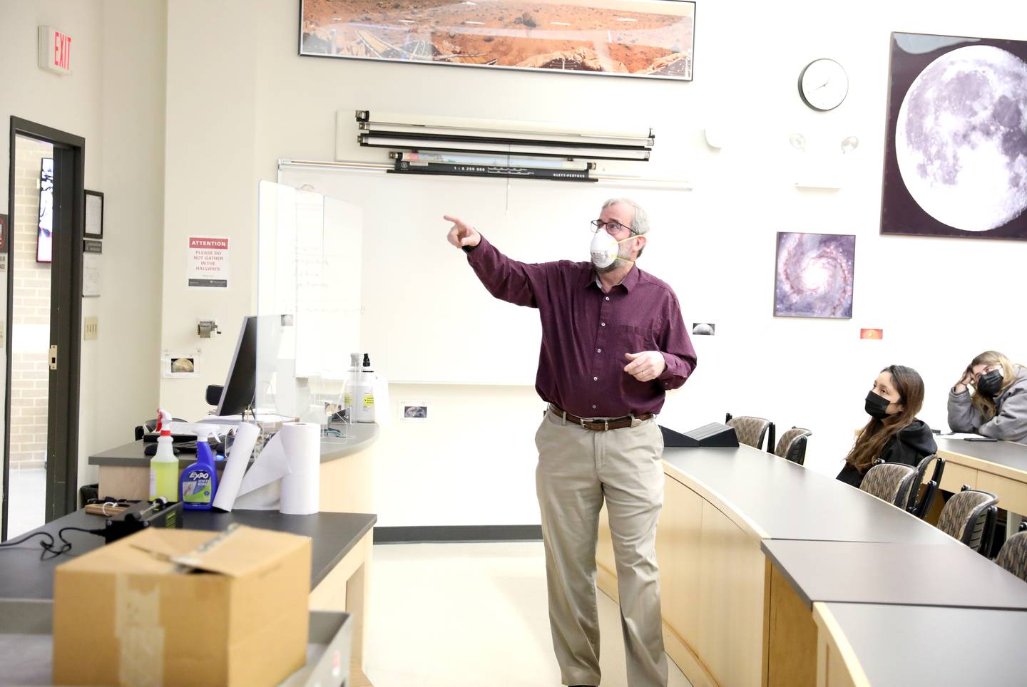 Dave Voorhees teaches an astronomy class at Waubonsee Community College in Sugar Grove.