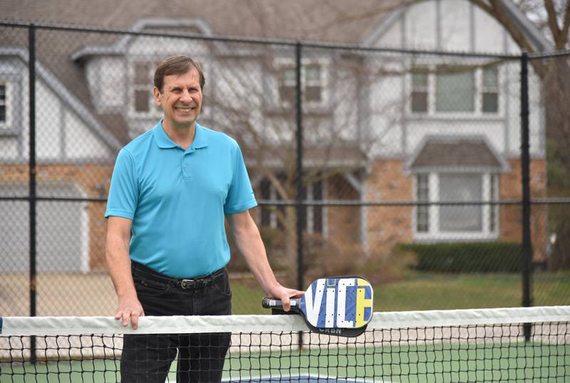 Vitas Matulyauskas says the noise from pickleball courts within yards of his Lisle home is becoming increasingly annoying. He’d like people to stop playing before 8 a.m. and suggests players use quieter paddles to deaden the sounds of the game.