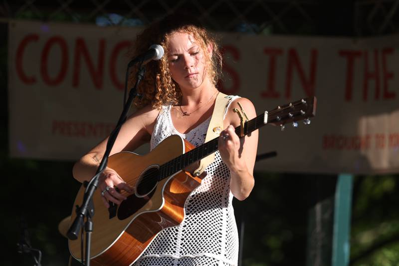 i.am.james opens the evening concert at Preservation Park. The Upper Bluff Historic District hosted Porch & Park Music Fest featuring a variety of musical artist at five different locations. Saturday, July 30, 2022 in Joliet.