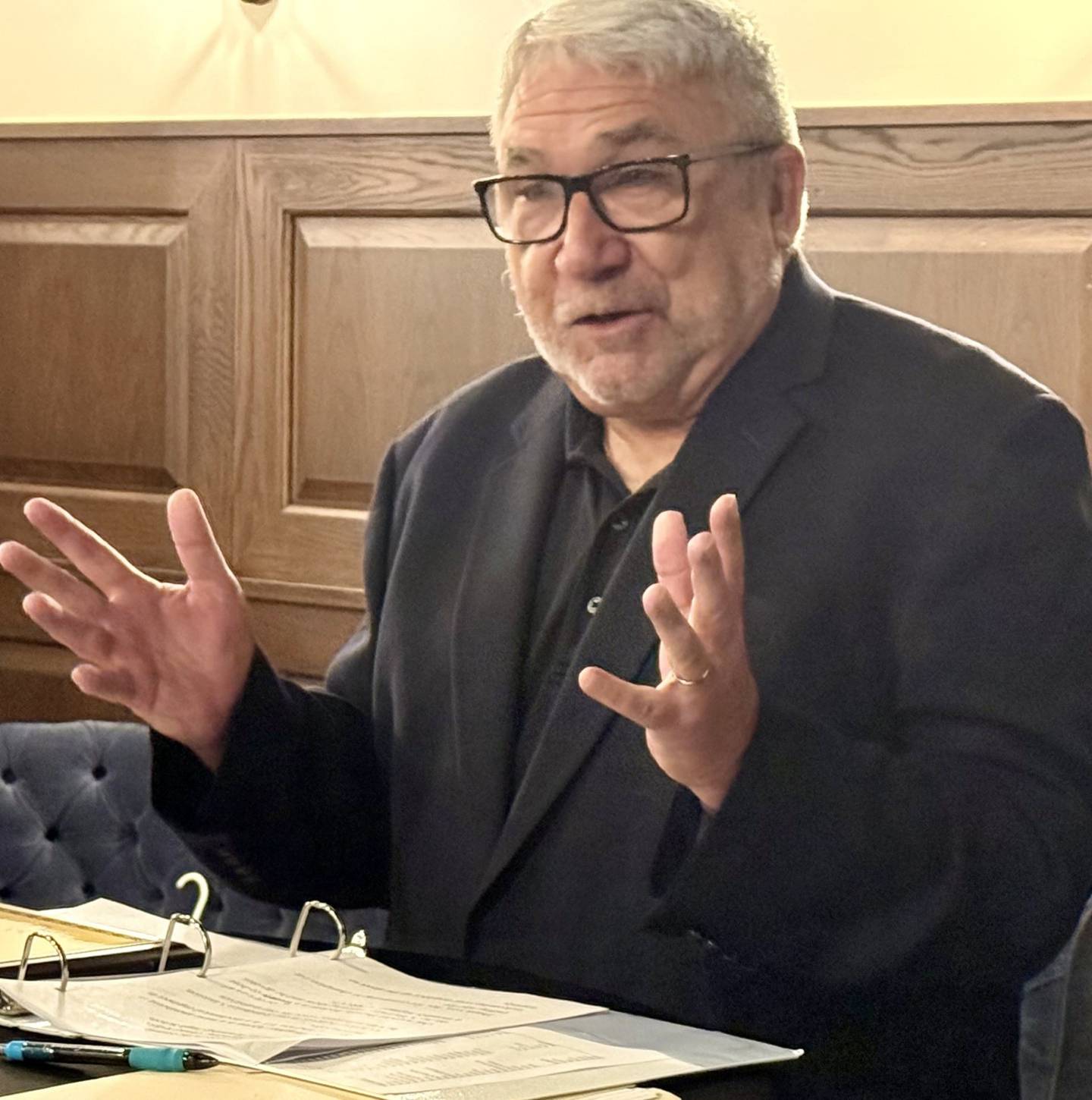 Jay LeSeure accepts the SRCCF’s Media Excellence Award Tuesday.