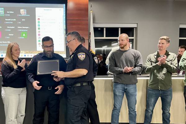 Officer honored for 25 years service with Yorkville Police Department