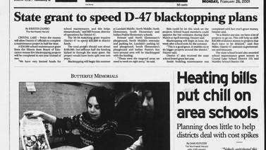Historical covers for Feb. 26: Heating bills put chill on area schools