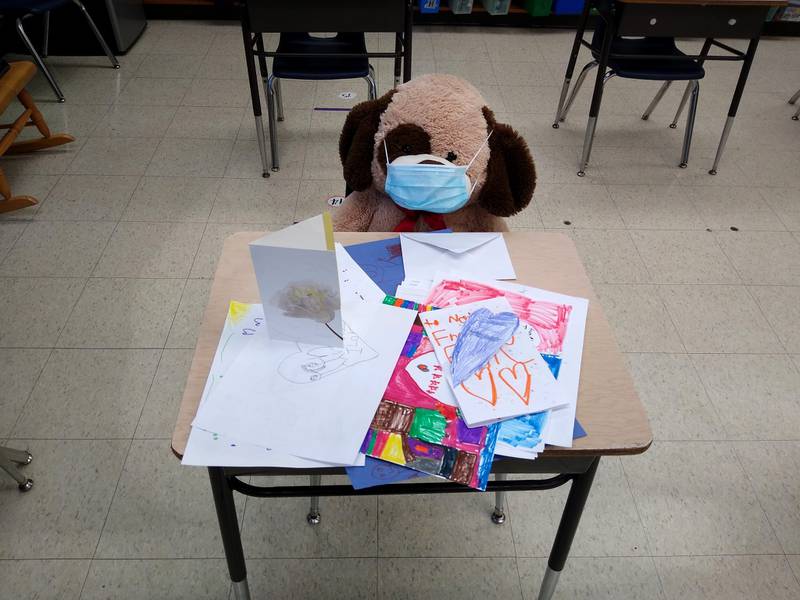 Oregon Elementary School students made this memorial for Nathaniel Burton, 7, who died in February 2021 after being found unresponsive in his home.