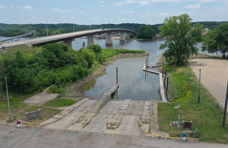 An aerial view of Barto Landing on Thursday, June 13, 2024 in Spring Valley. The City of Spring Valley purchased the property and has plans to restore it.