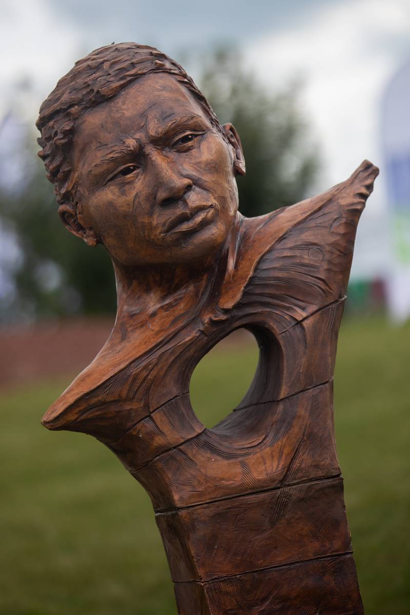 David Zahn's “Vortex” is among the new works that will be on display for the next year along the riverfront at RB&W Park in Rock Falls.