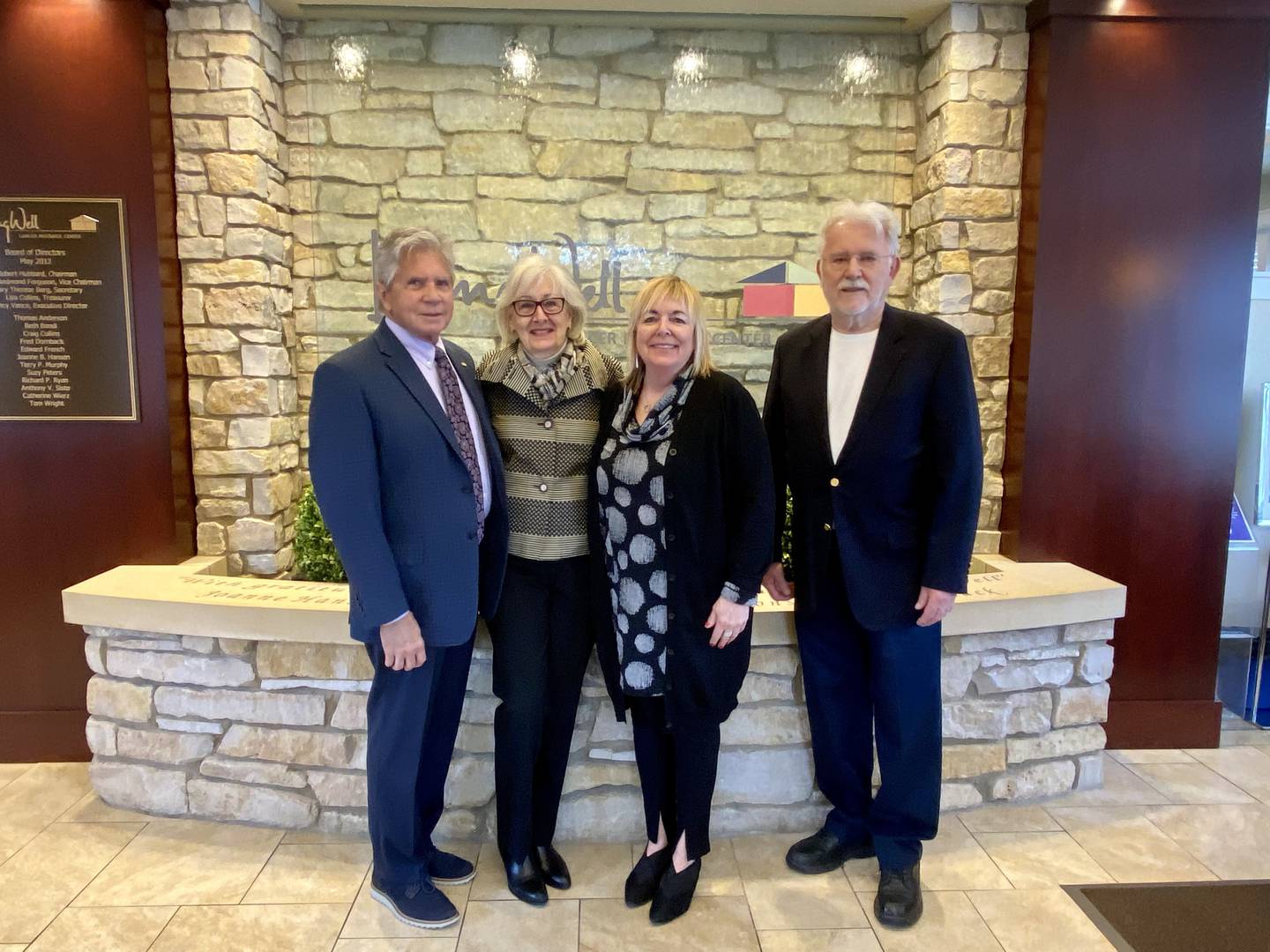 The four founders of LivingWell Cancer Center, part of Northwestern Medicine are  Terry Murphy, Joanne Hansen, Susan Lyons and Fred Dornback.