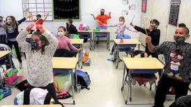 Troy students participate in cardio drumming for fun and fitness