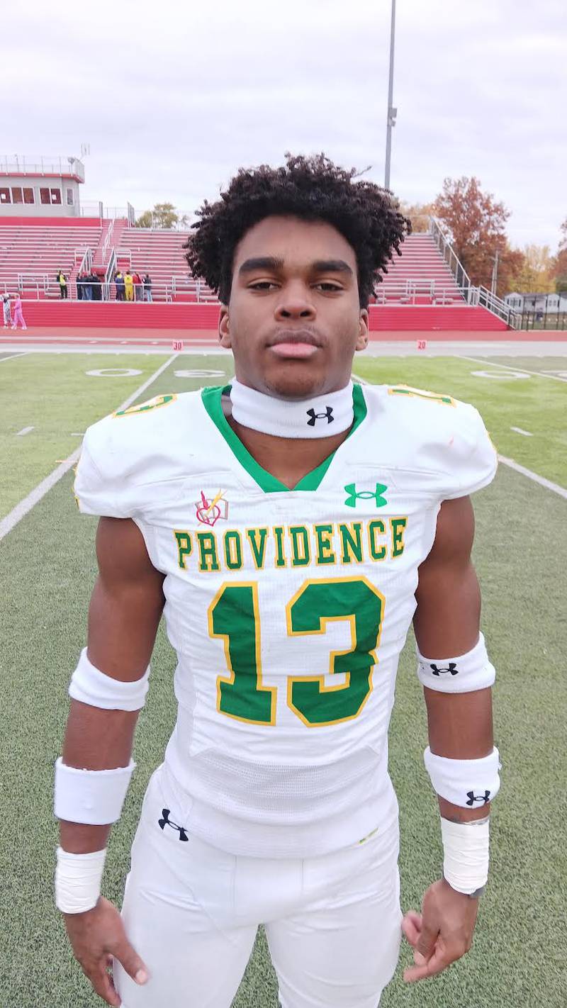 Providence's Luke Leverett recorded three interceptions in the Celtics 21-14 win over Morton on Saturday.